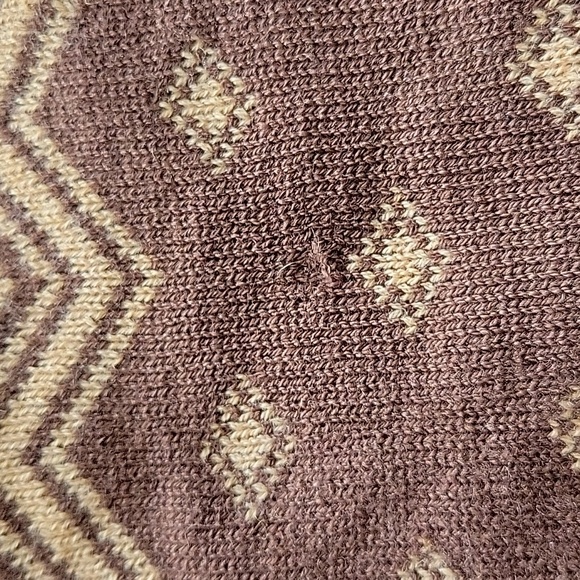 Athleta Cowl Neck Zipp Up Long Sleeve Small Wool Blend Dark Brown And Tan Teton - Picture 15 of 16